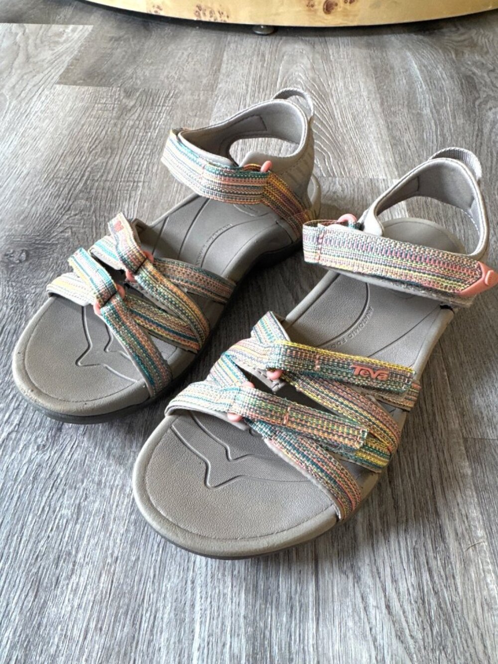Teva Women's Tirra Multi Color Strappy Hiking Sandals Outdoor Size 8